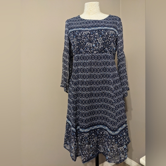 Navy bohemian dress - Picture 2 of 4